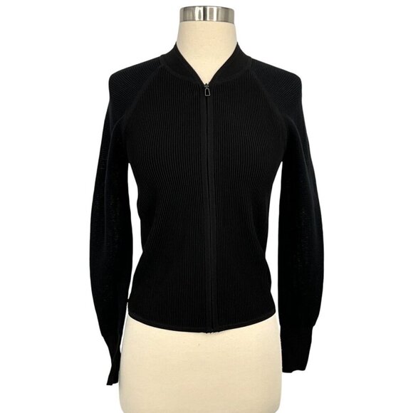 lululemon athletica Jackets & Blazers - Lululemon Lightweight Ribbed Knit Jacket Black Size S Full Zip Long Sleeve